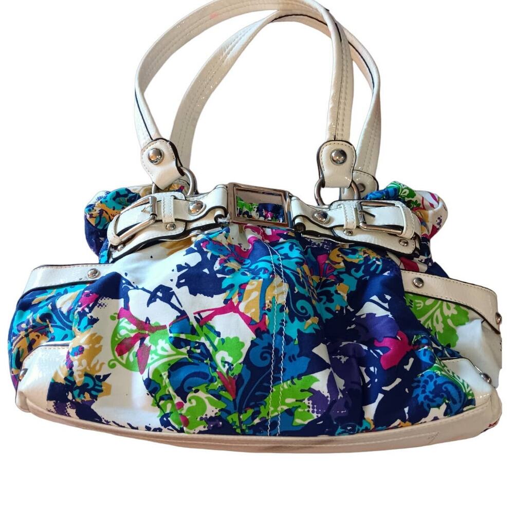 Wilsons Leather Retro Y2K  Floral and Leather handbag
